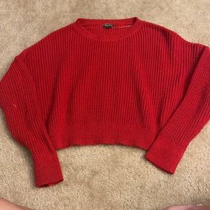 long sleeve cropped sweater